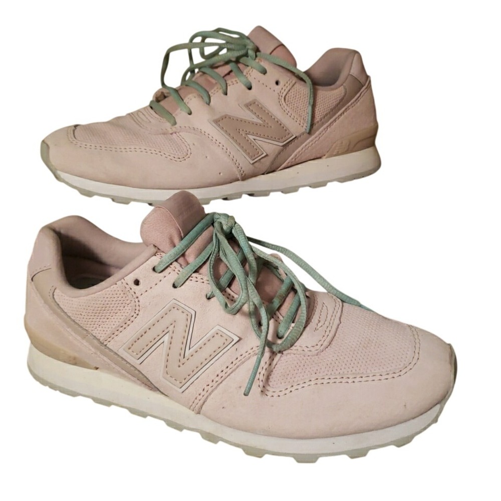 New Balance 696 Womens Pink‎ Mint Green Sneakers WL696WPP Size 8.5
